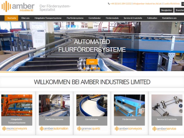 Lanciato il nuovo sito web di Amber Industries in tedesco